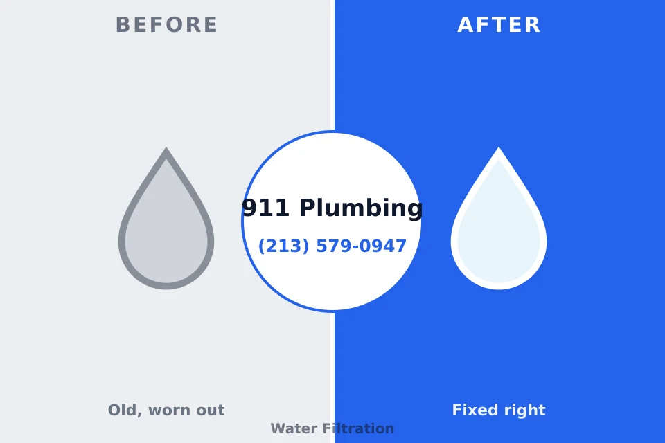 Before and after: plumbing repair Larchwood, IA